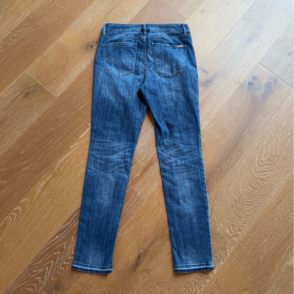 WHBM Slim Mid Rise Distressed Jeans (8) - Picture 2 of 8